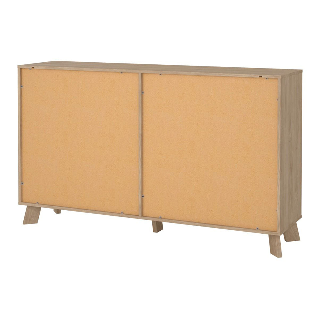 Wooden Chest Of 6 Drawers Double Dresser With White Fronts - Ikast