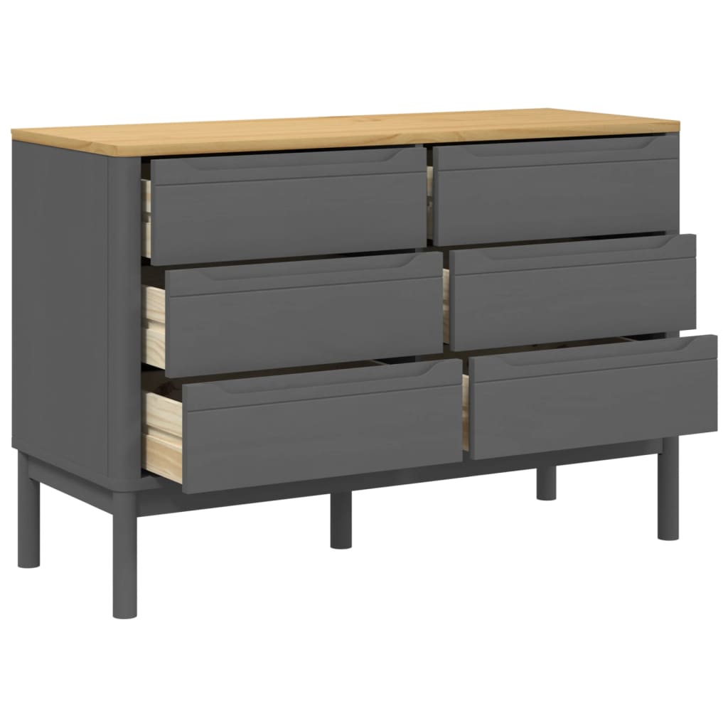 Wooden Chest Of 6 Drawers - Floro