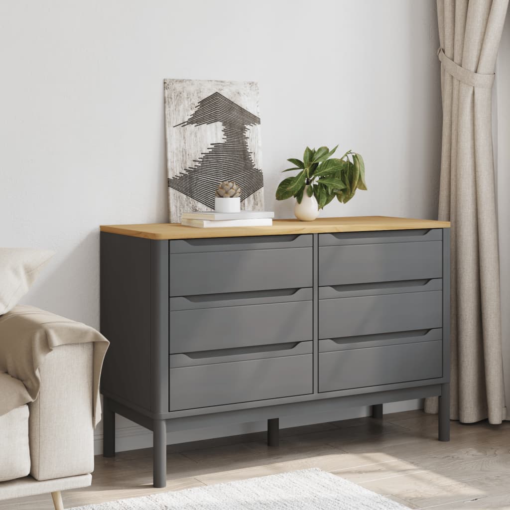 Wooden Chest Of 6 Drawers - Floro