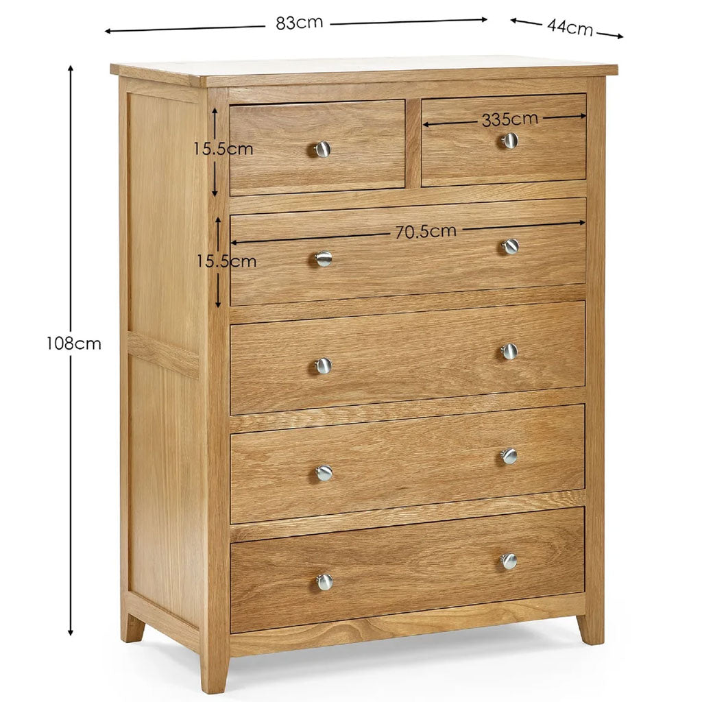 Wooden Chest Of 6 Drawers - Mallory