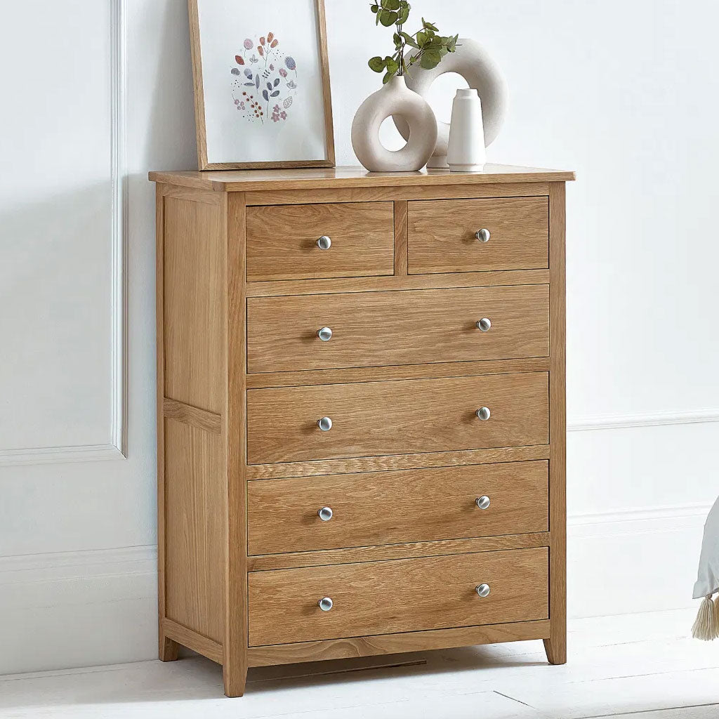Wooden Chest Of 6 Drawers - Mallory