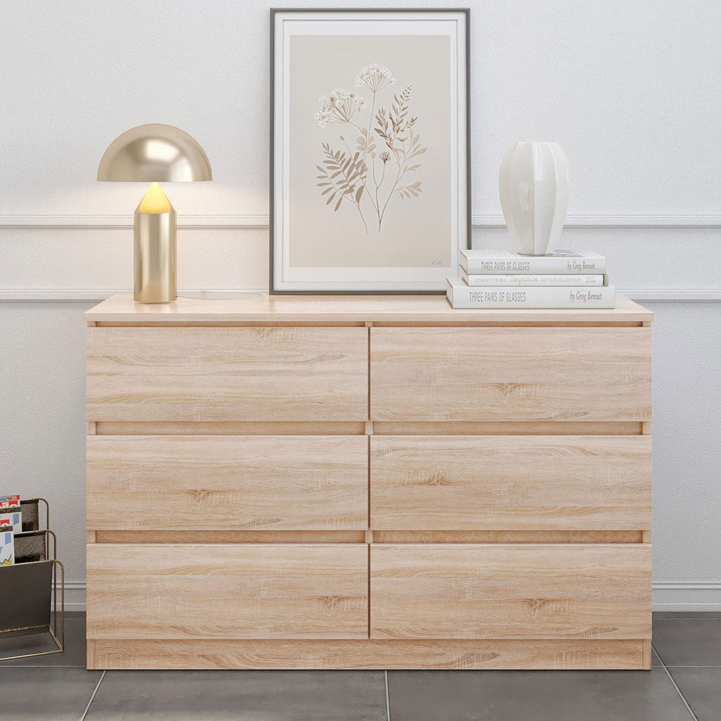 Wooden Chest Of 6 Drawers - Malvern