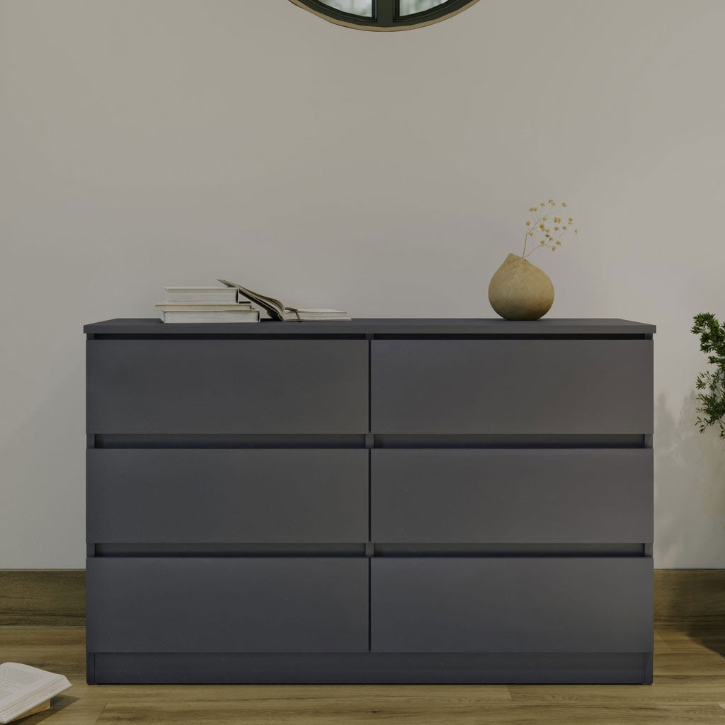 Wooden Chest Of 6 Drawers - Malvern