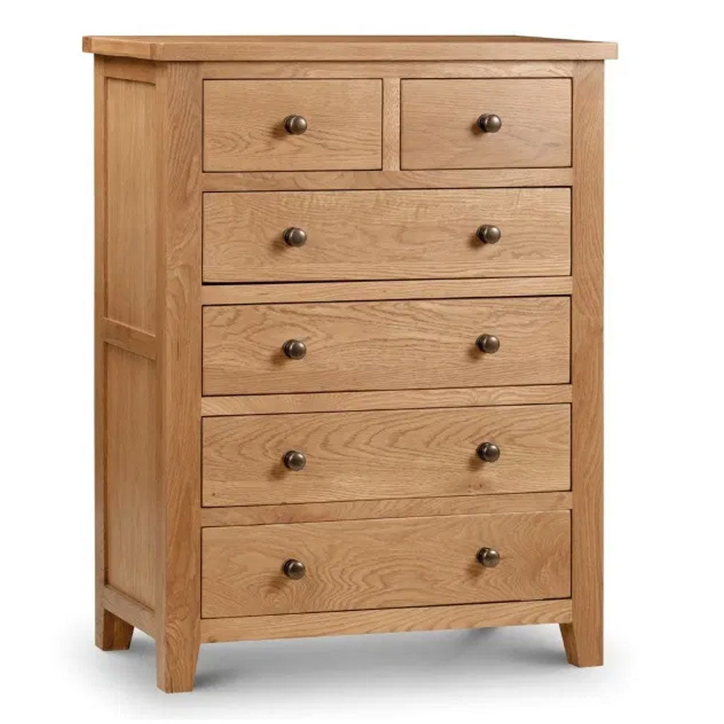 Wooden Chest Of 6 Drawers - Marlborough