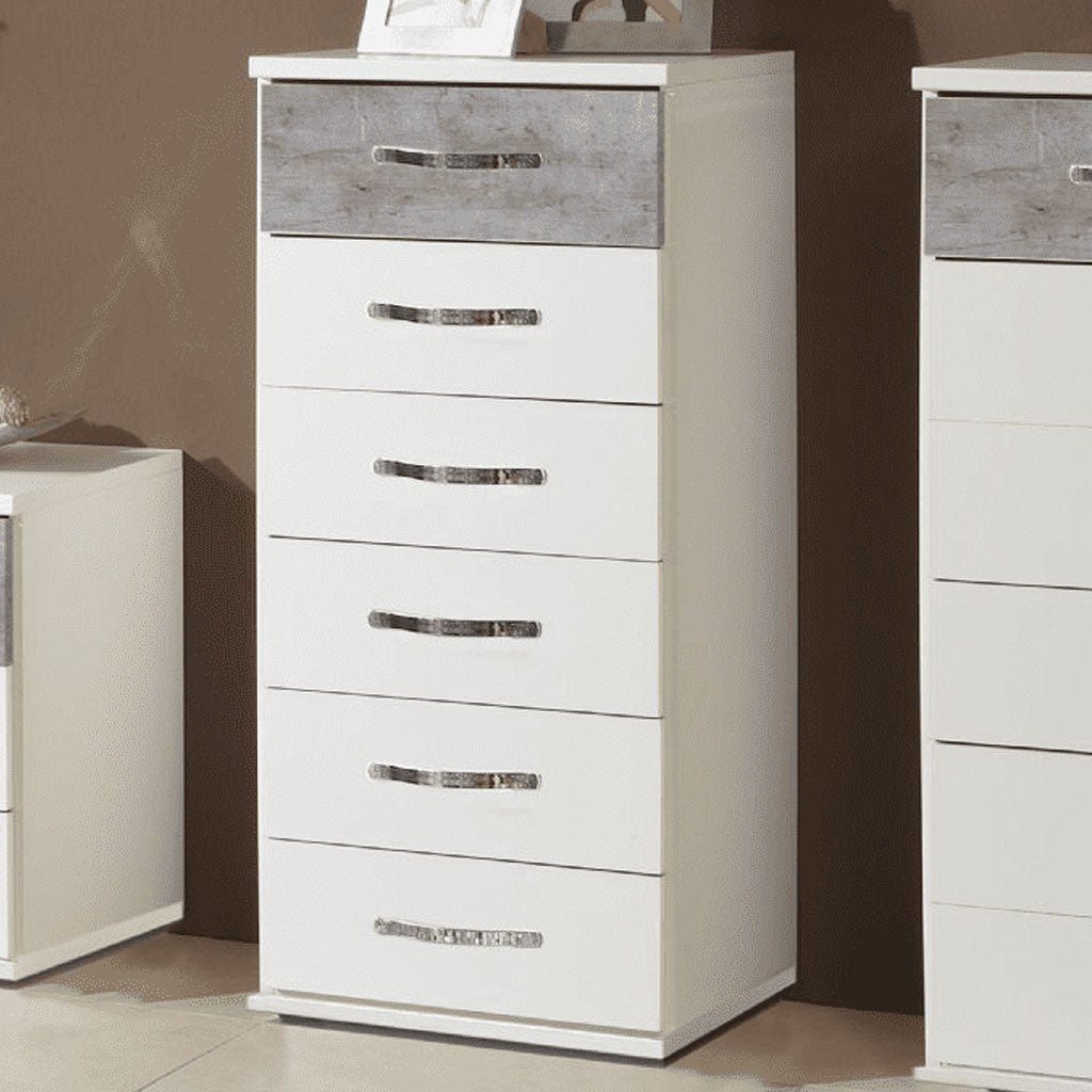 Wooden Chest Of 6 Drawers Narrow - Ramona