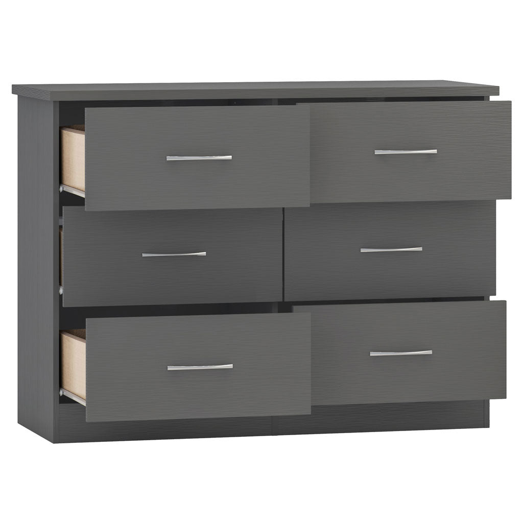 Wooden Chest Of 6 Drawers - Nevada