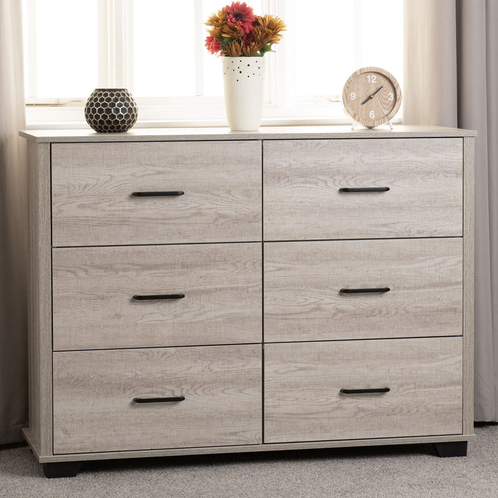 Wooden Chest Of 6 Drawers - Oliver