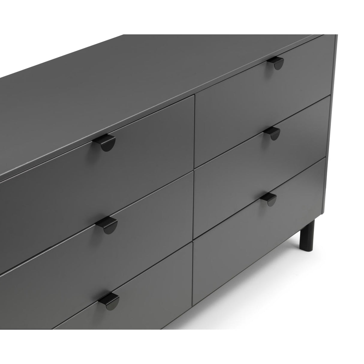 Wooden Chest Of 6 Drawers Wide - Chloe