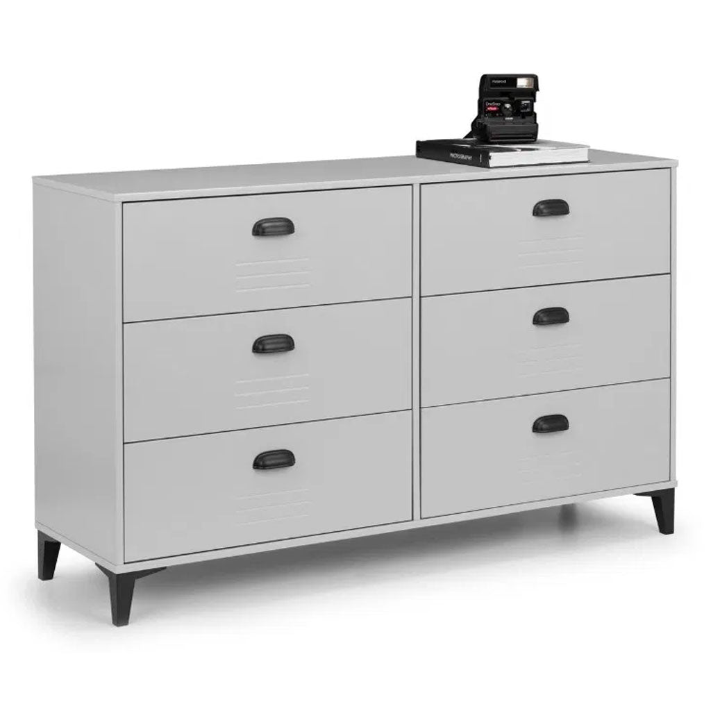 Wooden Chest Of 6 Drawers Wide - Lakers