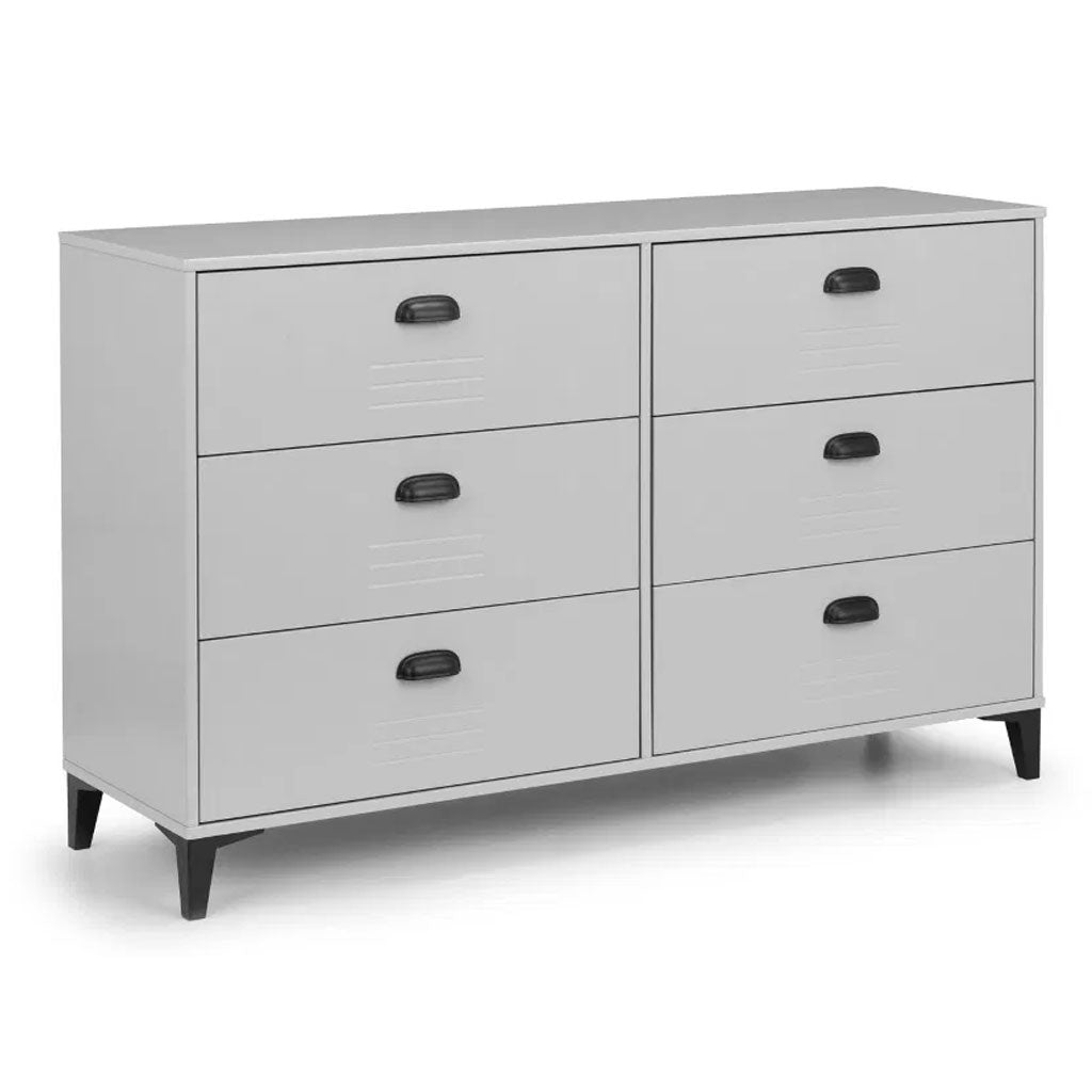 Wooden Chest Of 6 Drawers Wide - Lakers