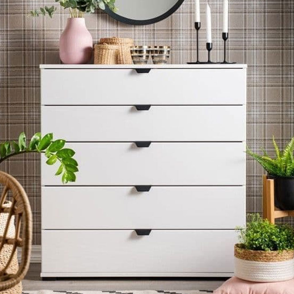 Wooden Chest Of 6 Drawers Wide - Lima
