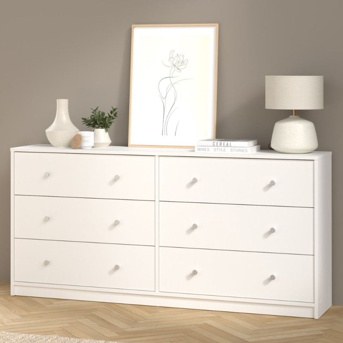 Wooden Chest Of 6 Drawers Wide - May