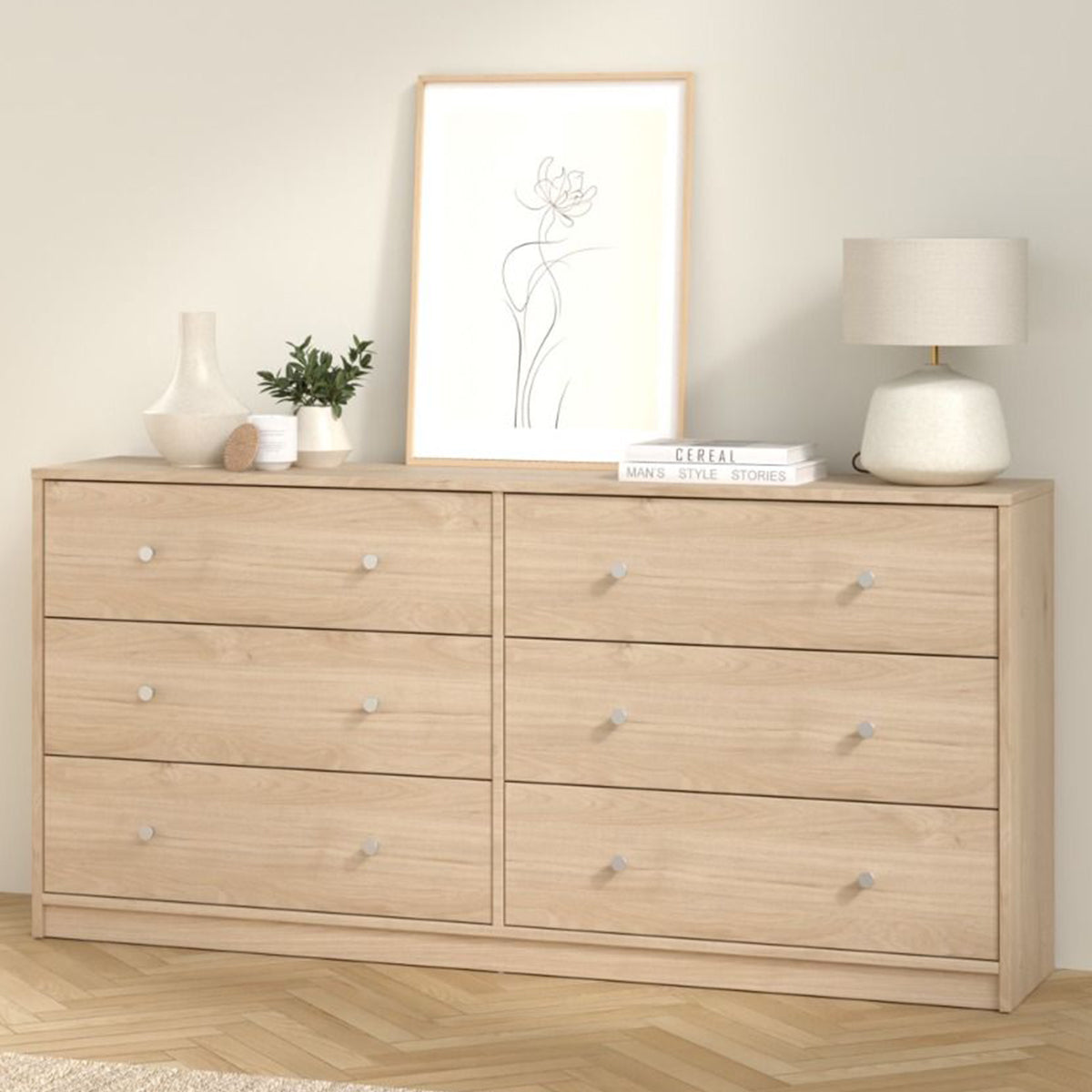 Wooden Chest Of 6 Drawers Wide - May