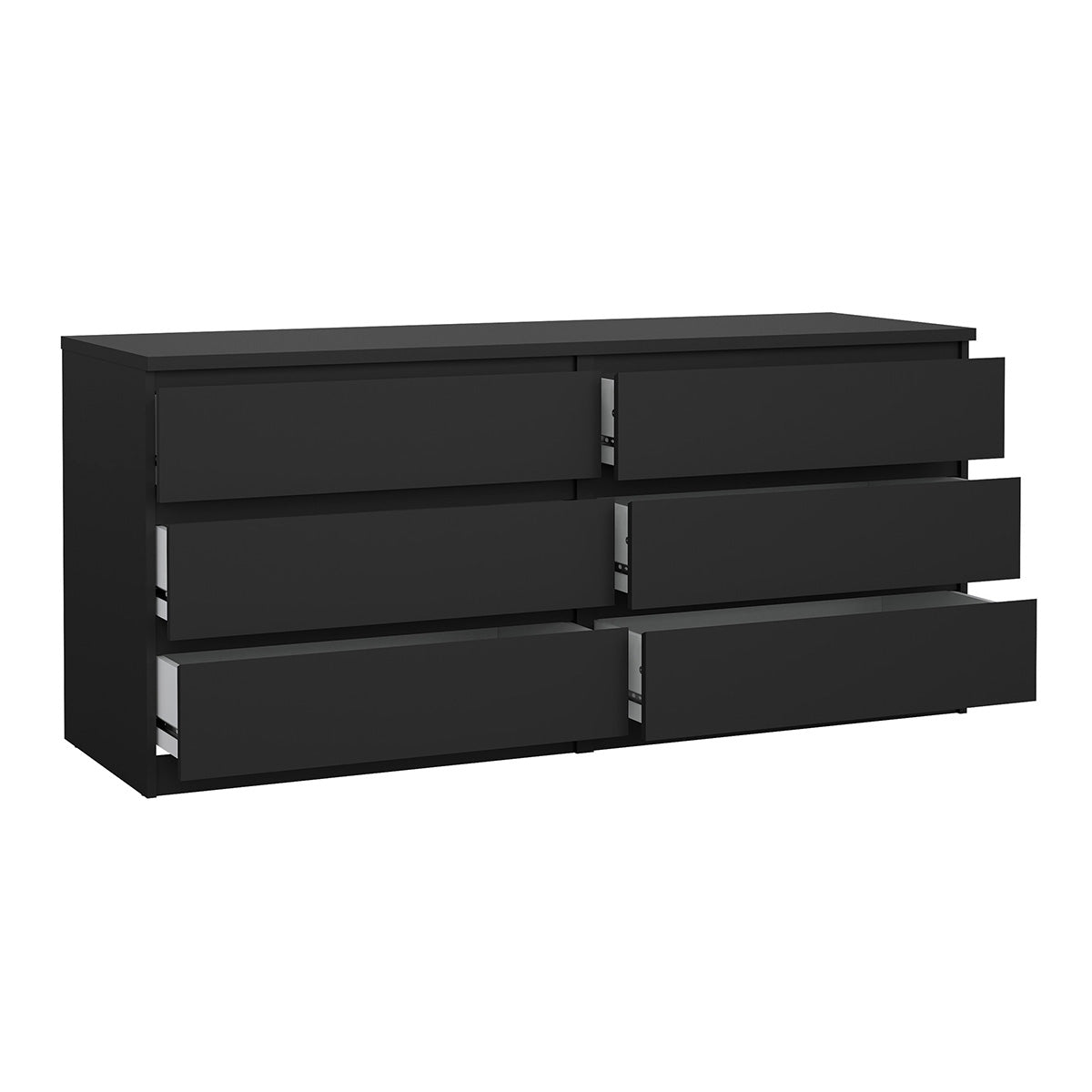 Wooden Chest Of 6 Drawers Wide - Naia