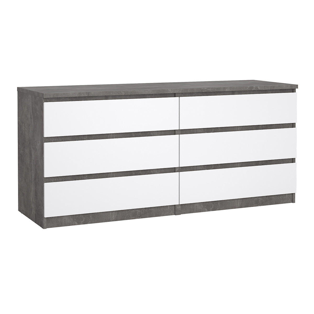 Wooden Chest Of 6 Drawers Wide - Naia