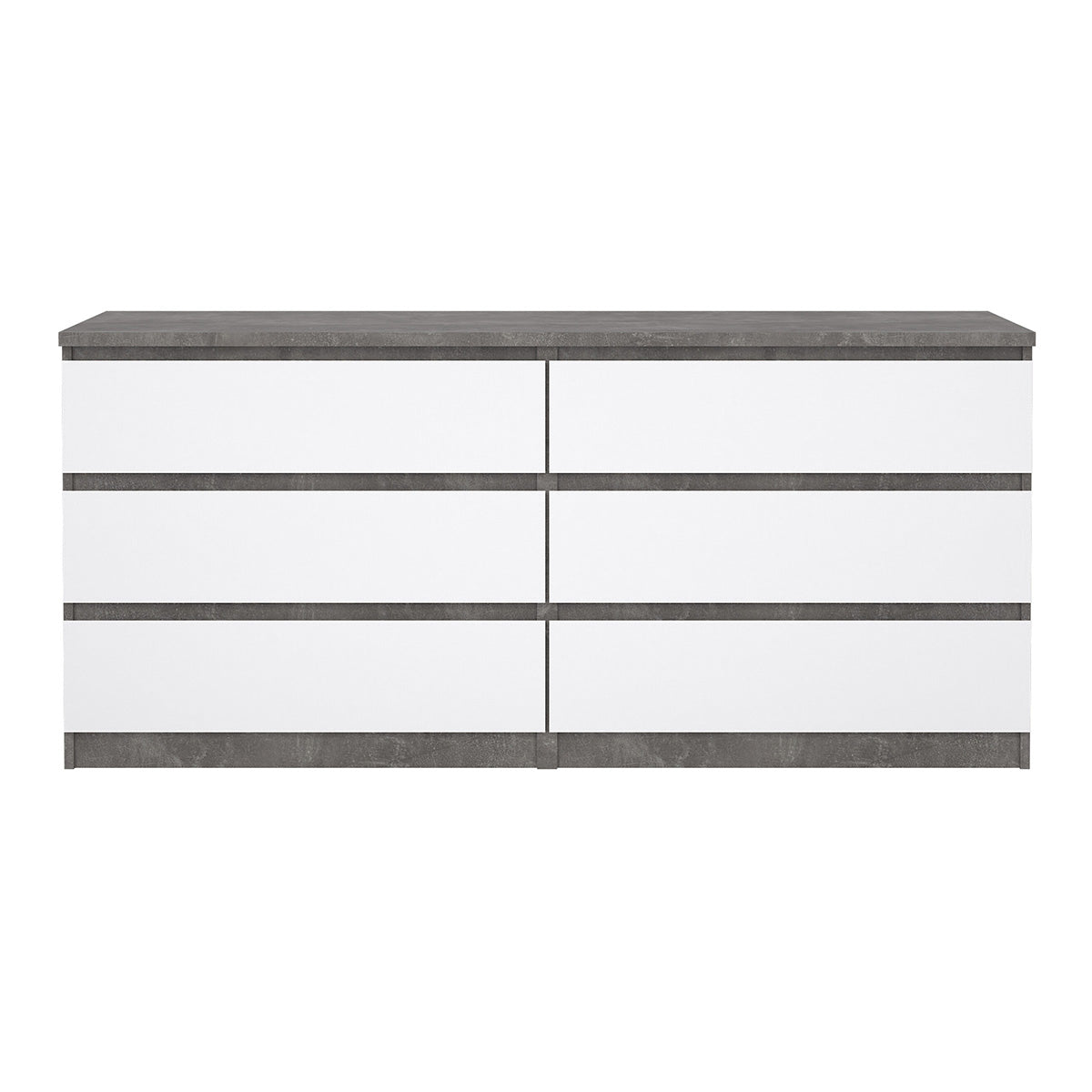 Wooden Chest Of 6 Drawers Wide - Naia