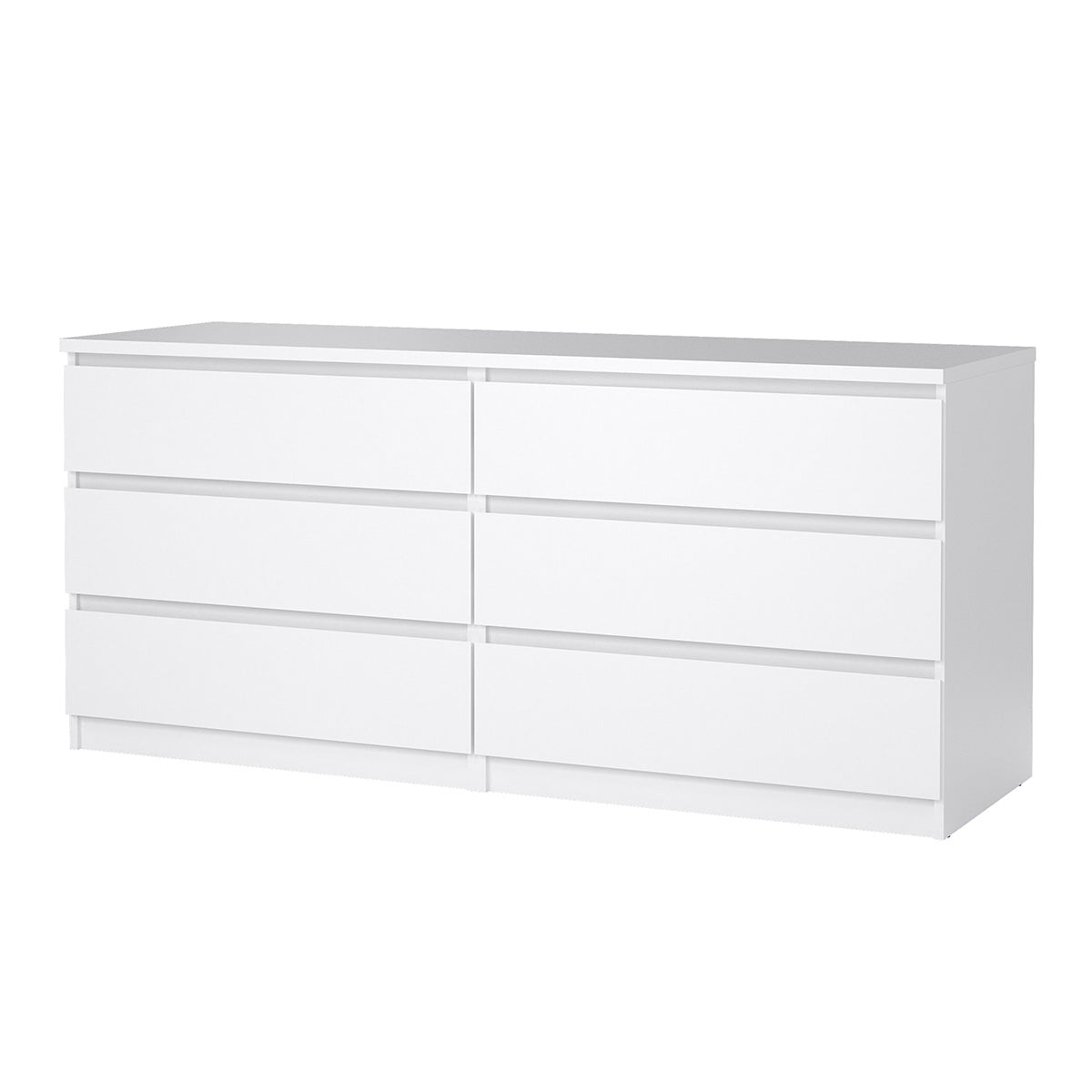 Wooden Chest Of 6 Drawers Wide - Naia