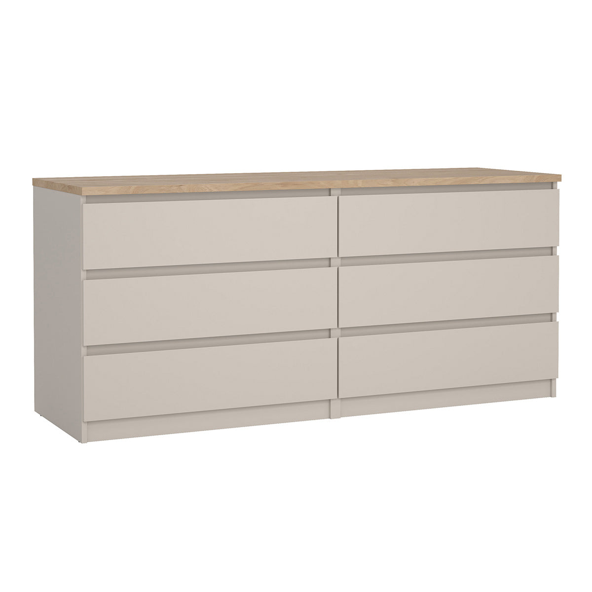 Wooden Chest Of 6 Drawers Wide - Naia