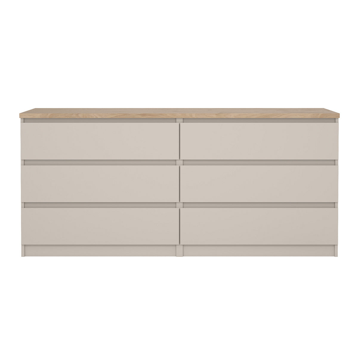 Wooden Chest Of 6 Drawers Wide - Naia