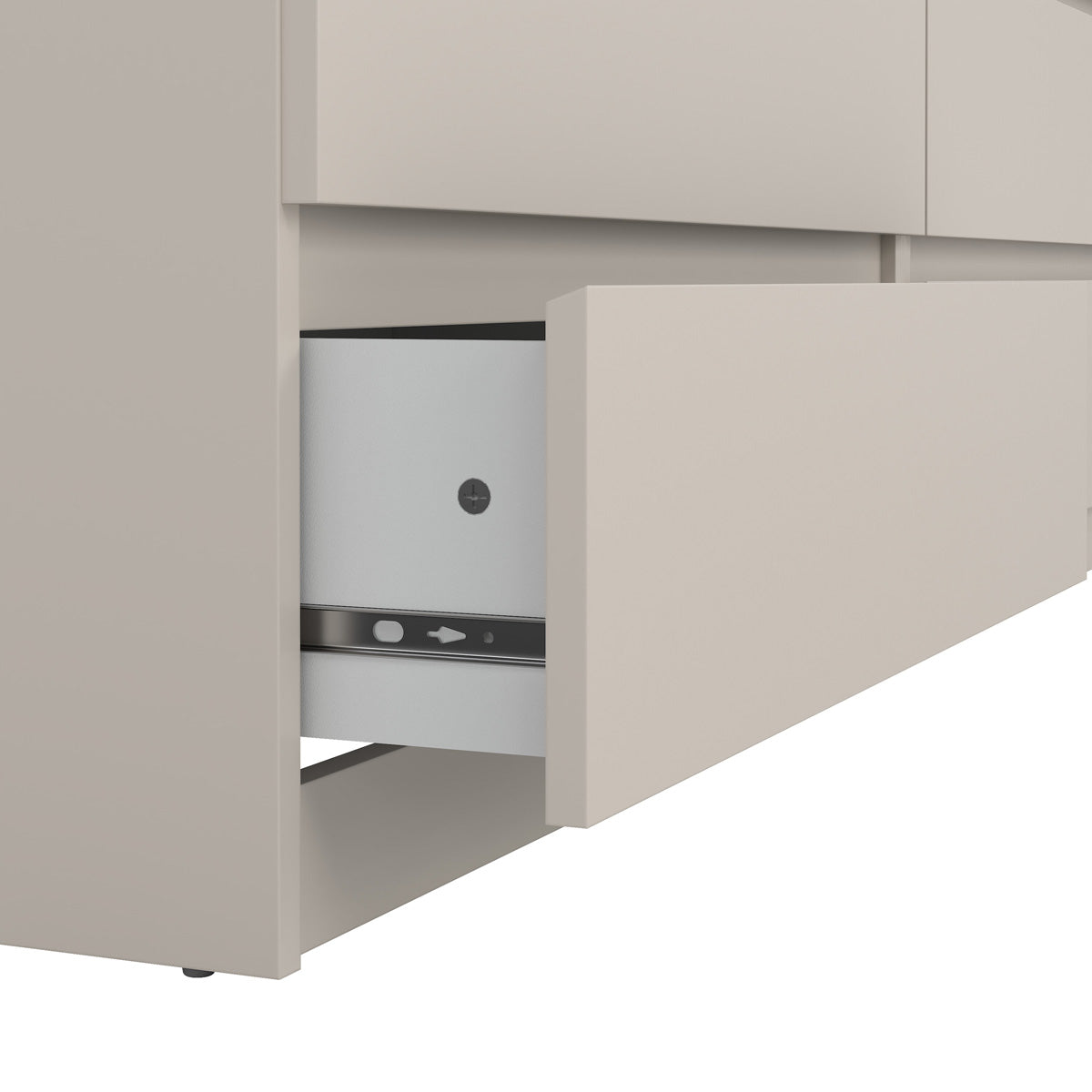 Wooden Chest Of 6 Drawers Wide - Naia