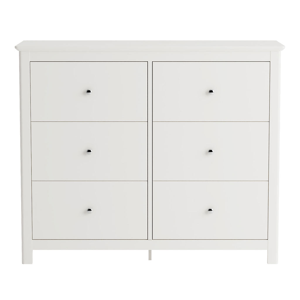 Wooden Chest Of 6 Drawers Wide - Nairn