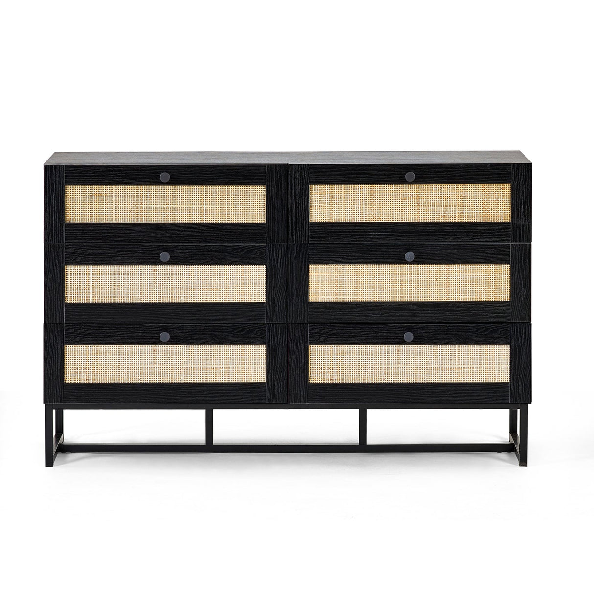 Wooden Chest Of 6 Drawers Wide - Padstow