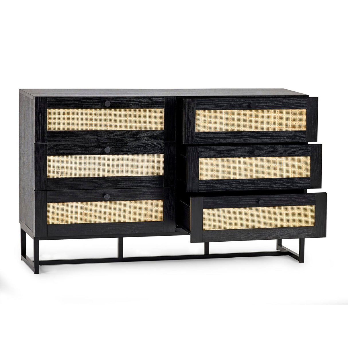 Wooden Chest Of 6 Drawers Wide - Padstow