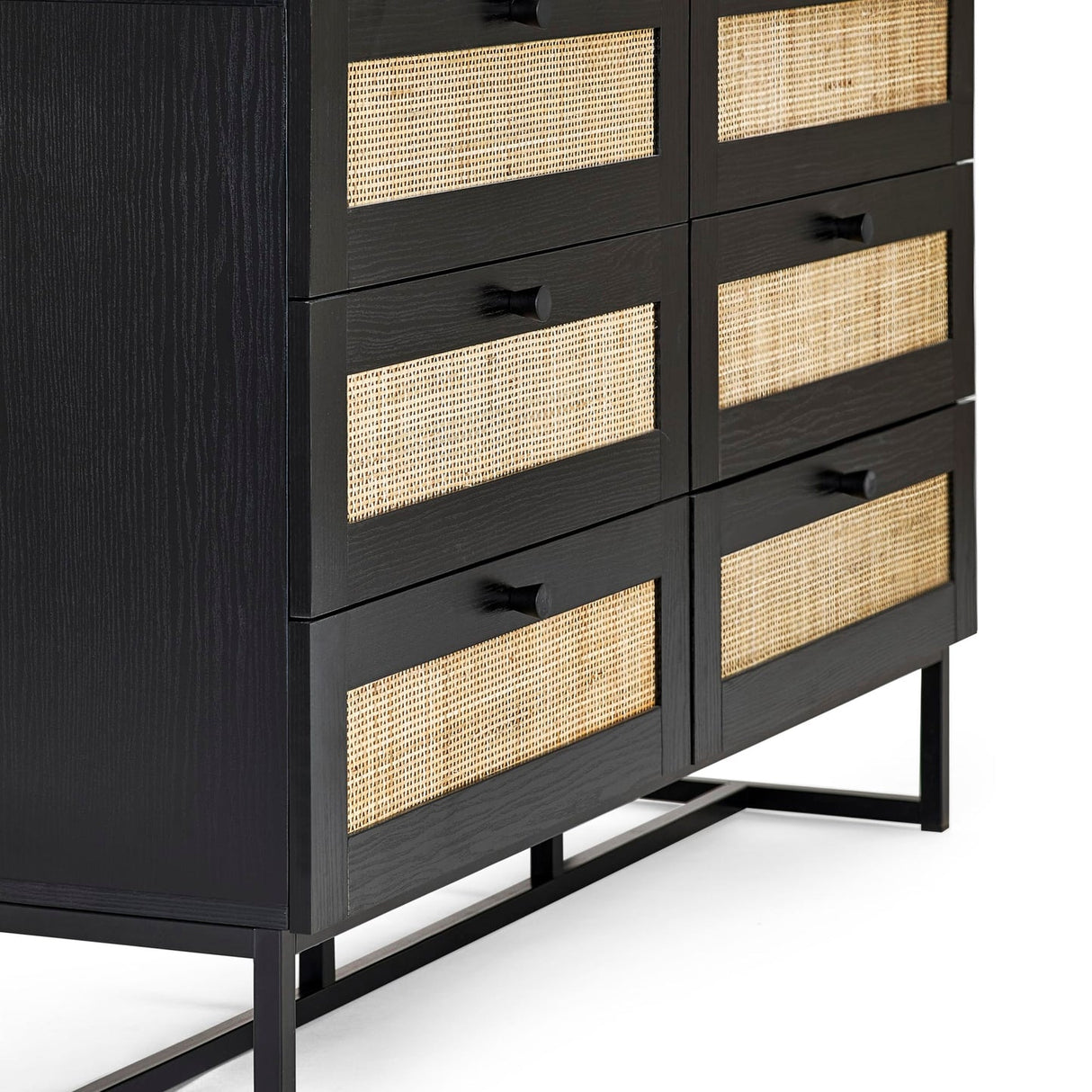 Wooden Chest Of 6 Drawers Wide - Padstow