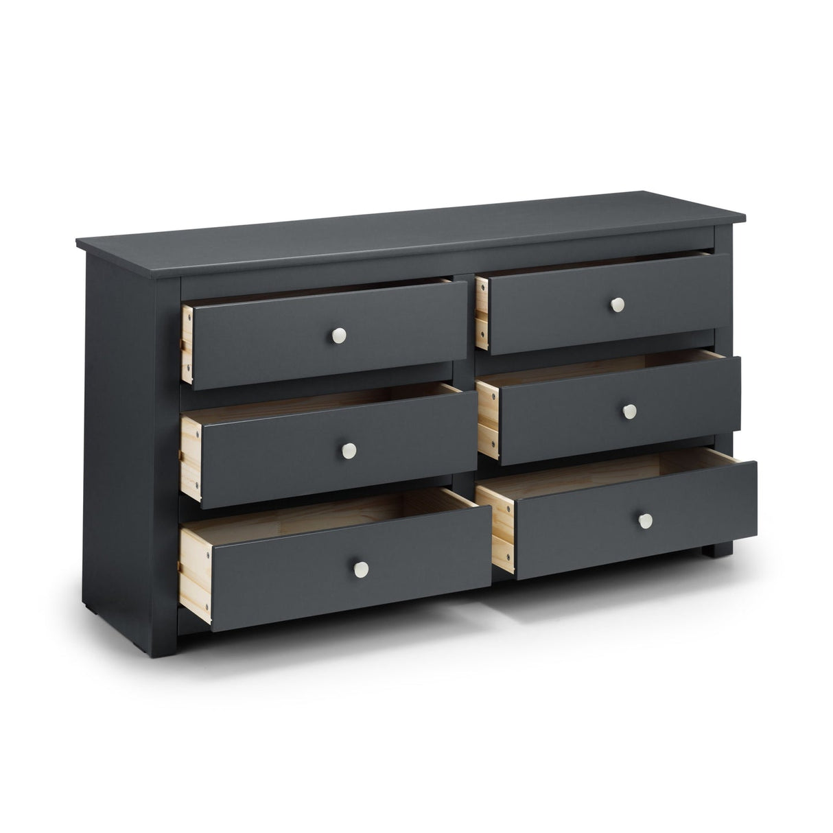 Wooden Chest Of 6 Drawers Wide - Radley