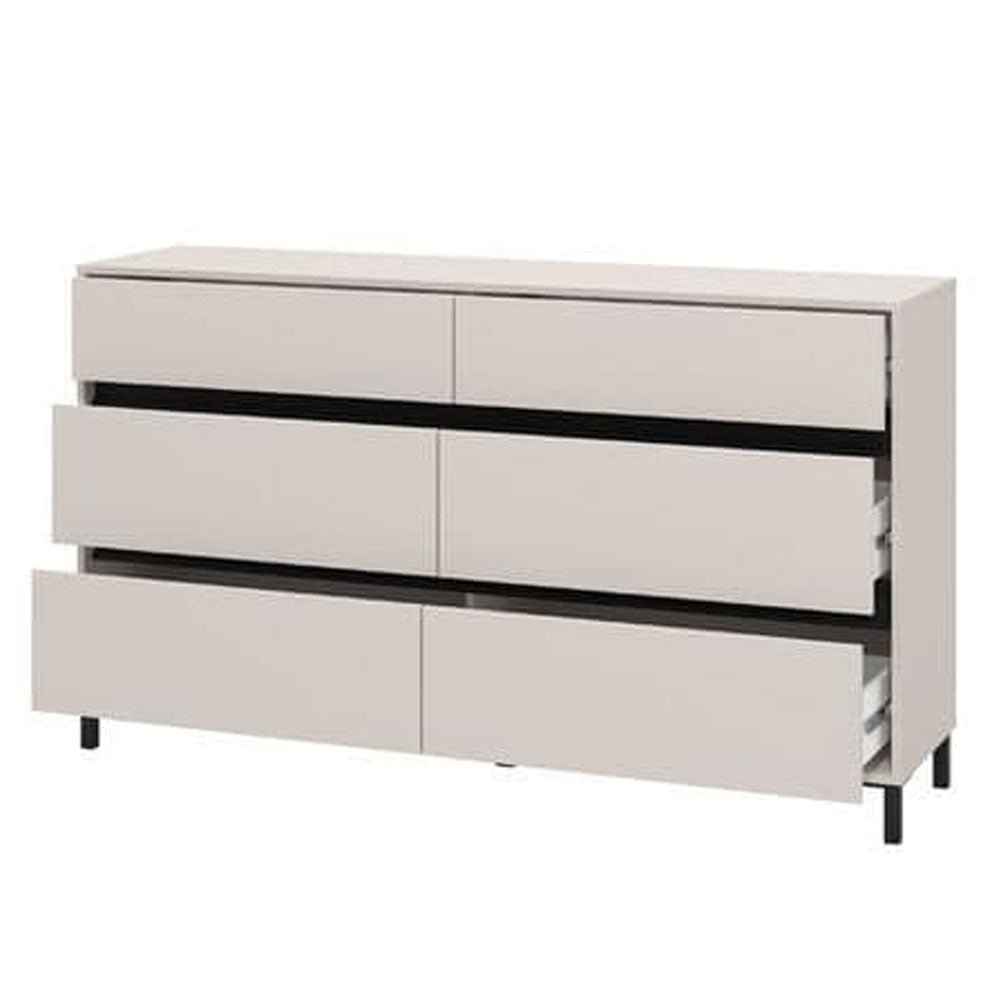 Wooden Chest Of 6 Drawers Wide - Zavala