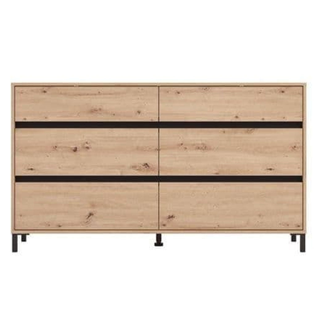 Wooden Chest Of 6 Drawers Wide - Zavala