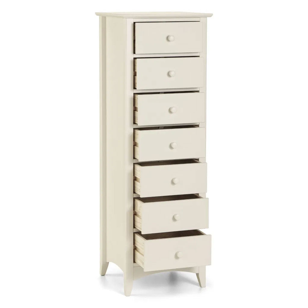 Wooden Chest Of 7 Drawers Narrow - Cameo