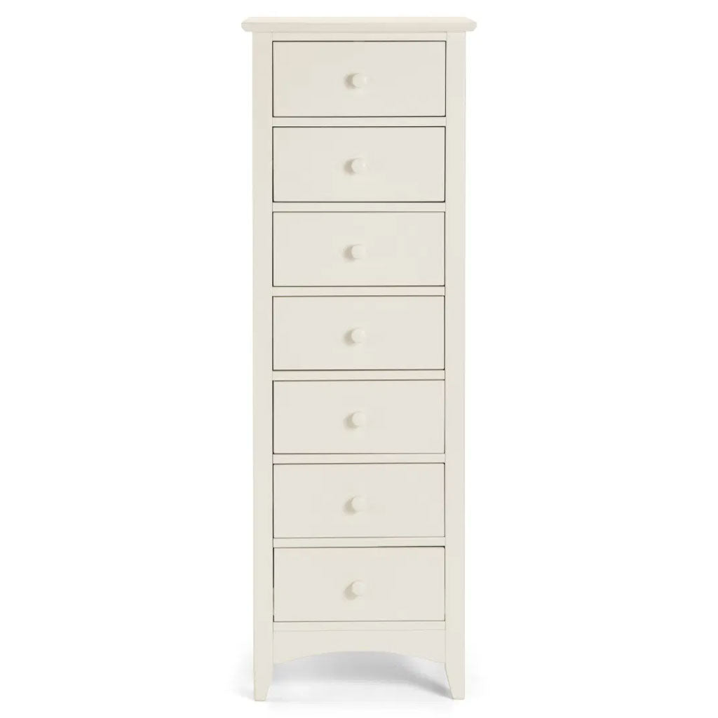 Wooden Chest Of 7 Drawers Narrow - Cameo