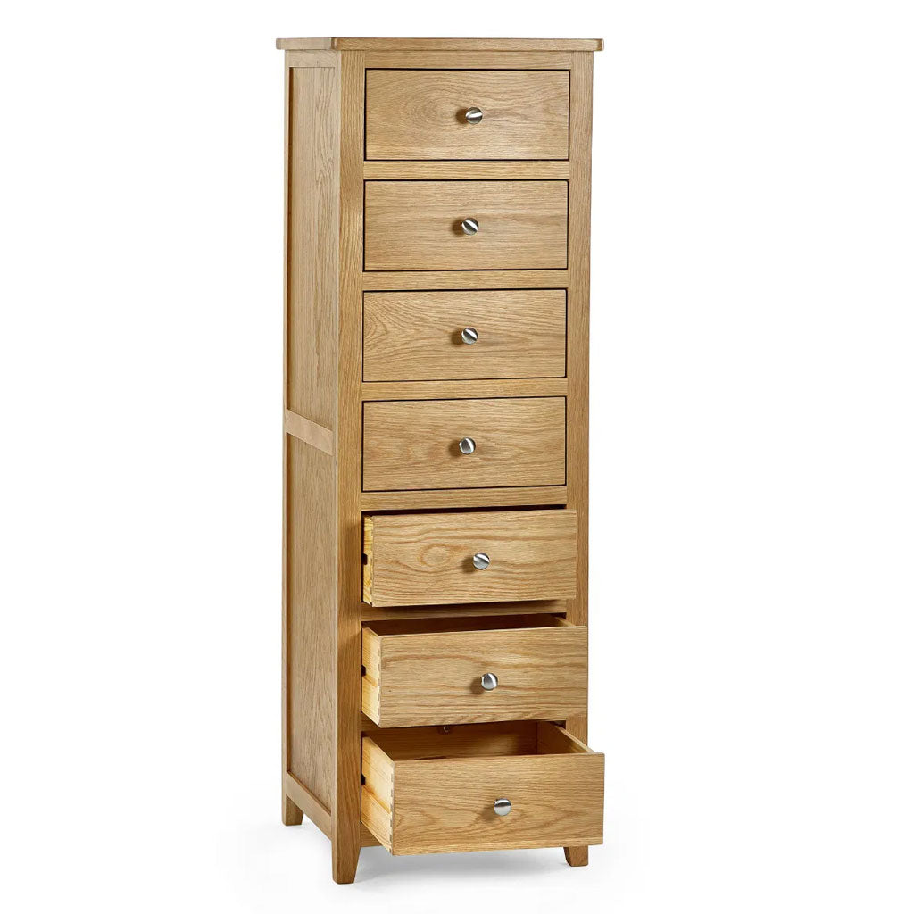 Wooden Chest Of 7 Drawers Narrow - Mallory