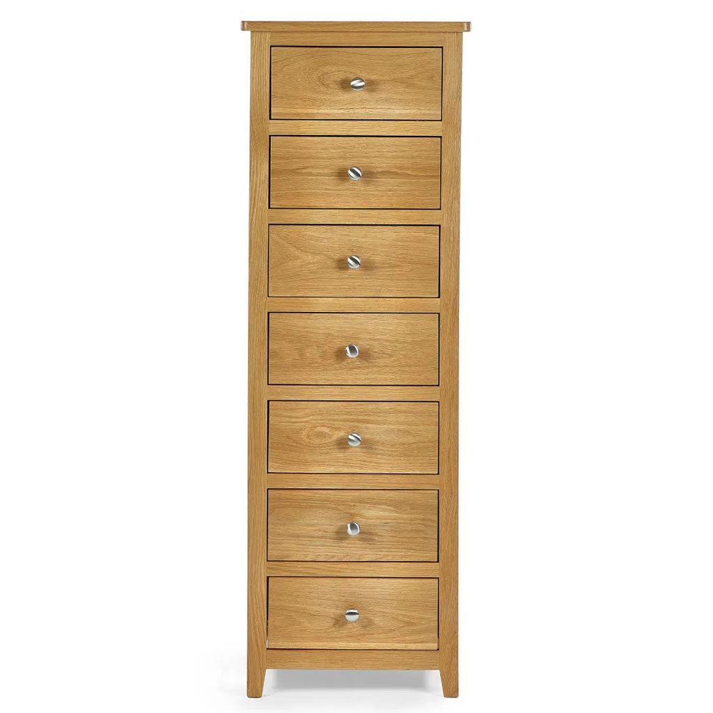 Wooden Chest Of 7 Drawers Narrow - Mallory