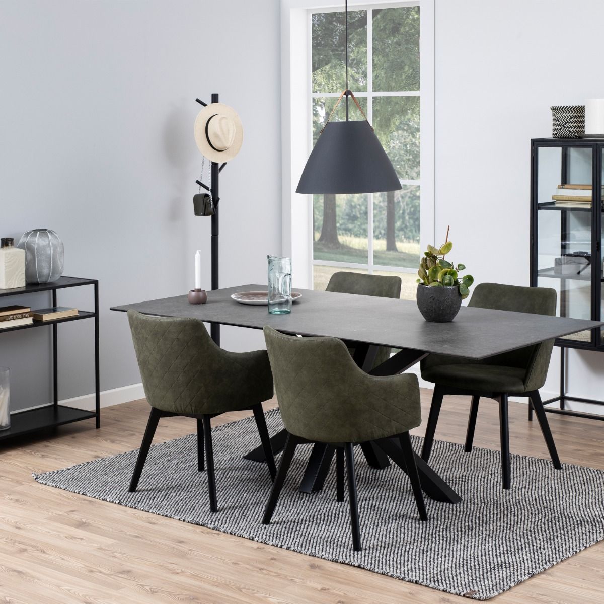 Wooden Coat Stand With 7 Hooks Asymmetrical Design - Bremen