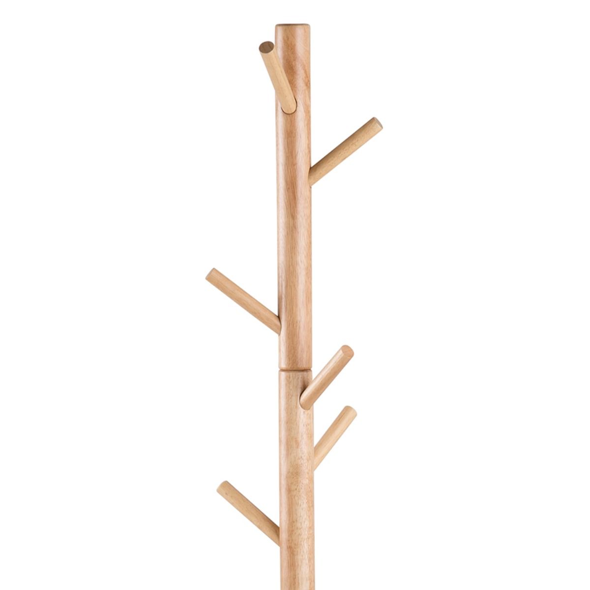 Wooden Coat Stand With 7 Hooks Asymmetrical Design - Bremen
