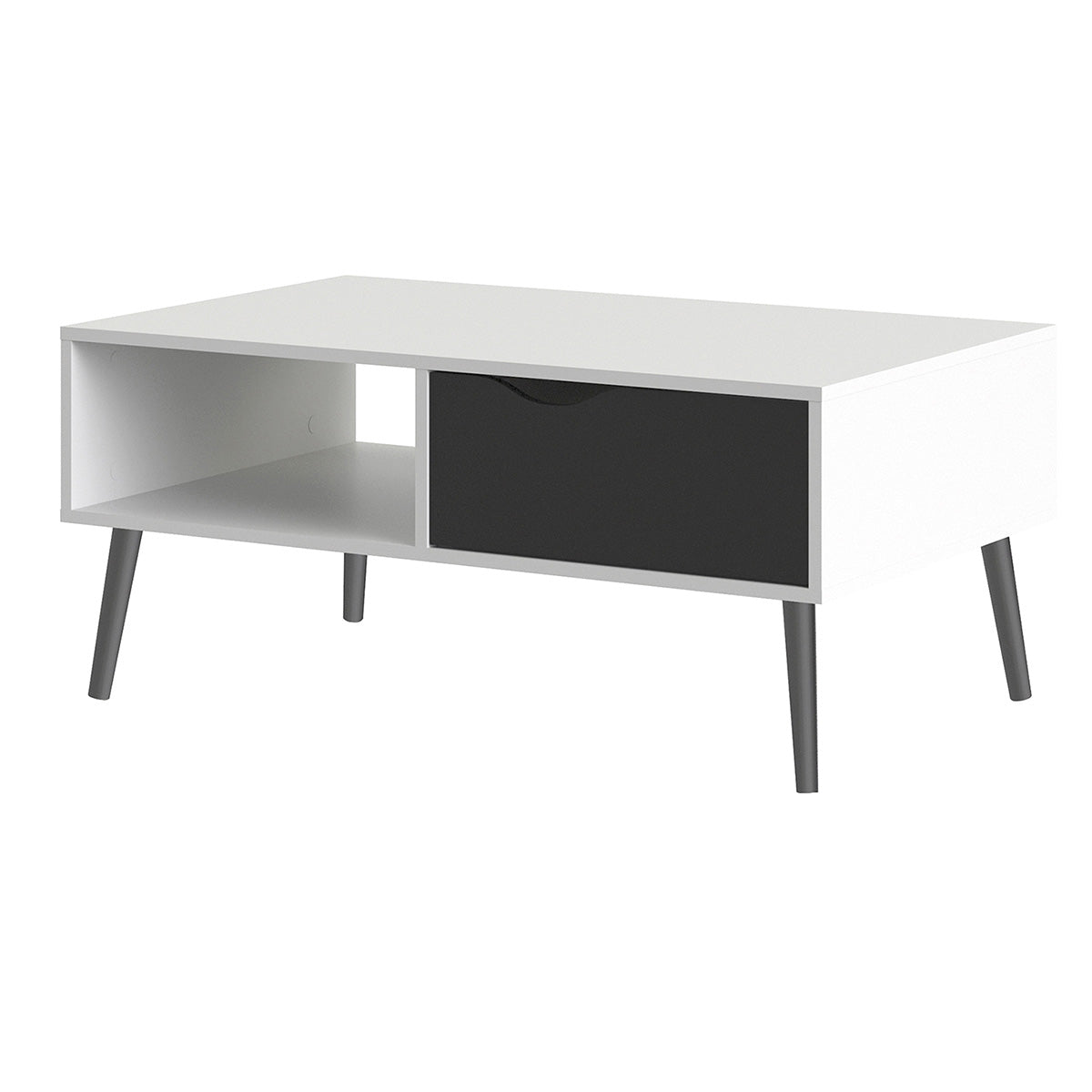 Wooden Coffee Table With 1 Drawer And 1 Shelf - Oslo