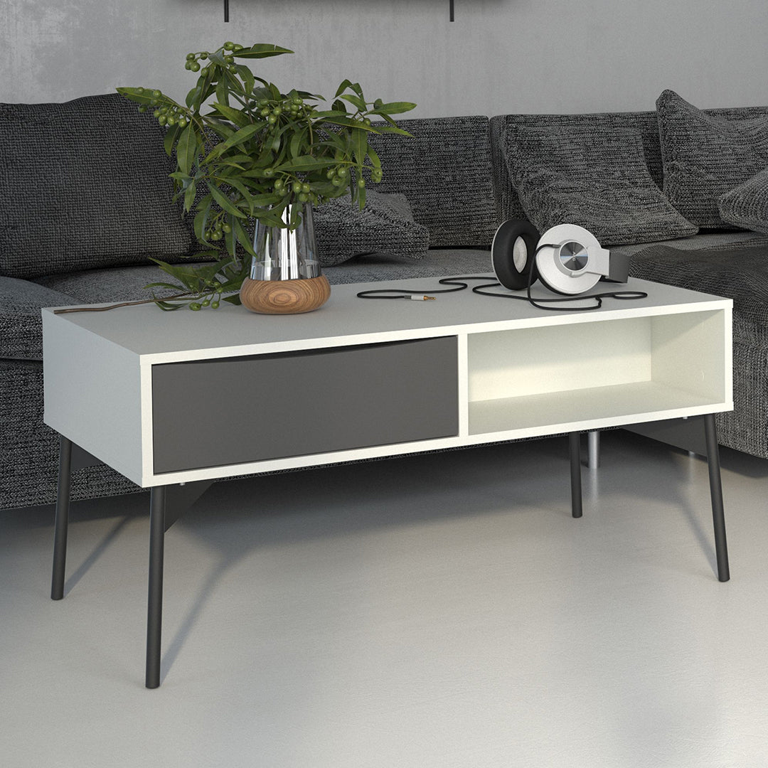 Wooden Coffee Table With 1 Drawer - Fur