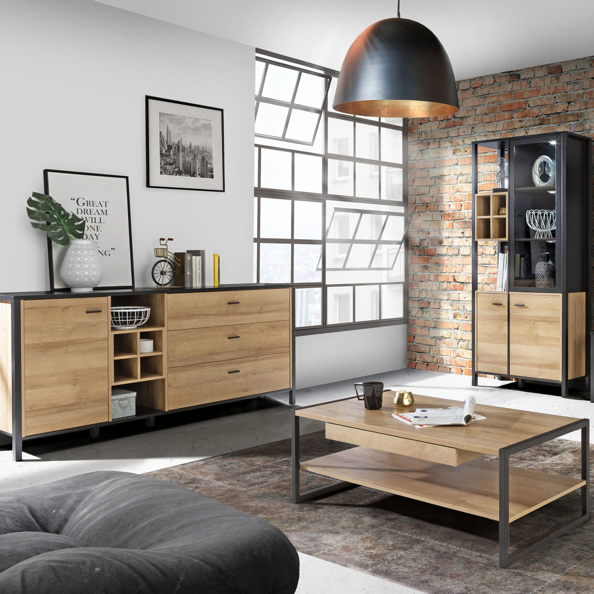 Wooden Coffee Table With 1 Drawer Rectangular - High Rock