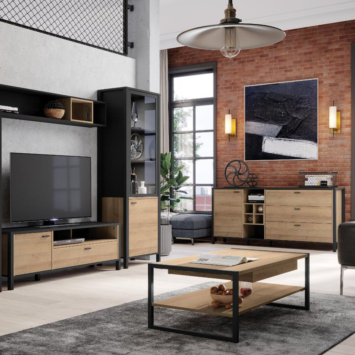 Wooden Coffee Table With 1 Drawer Rectangular - High Rock