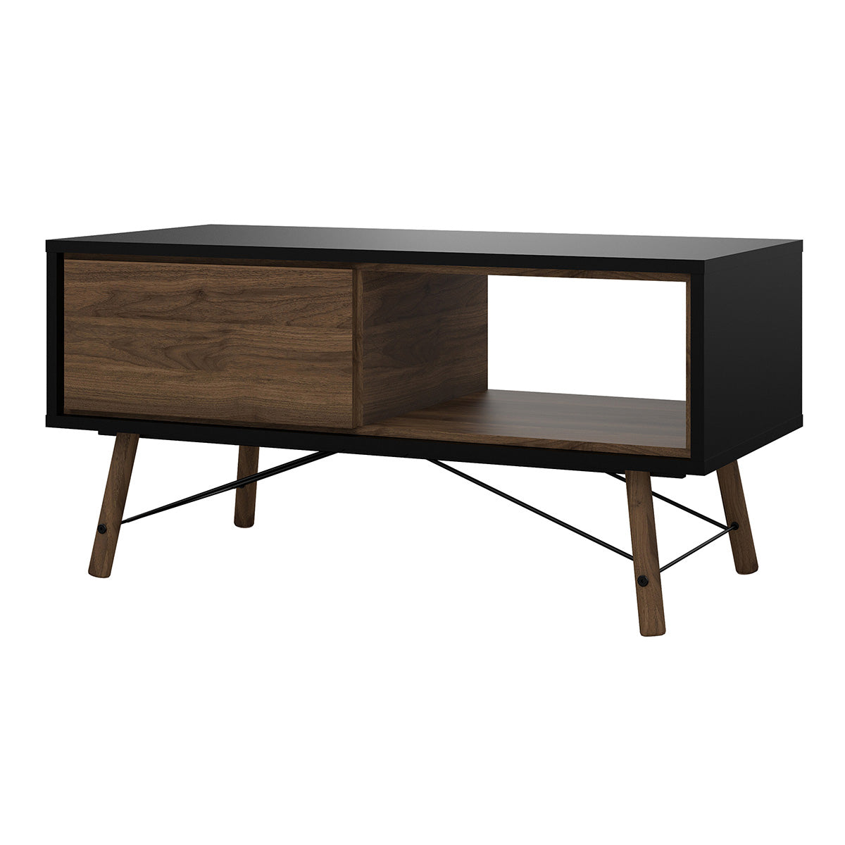 Wooden Coffee Table With 1 Drawer - Ry