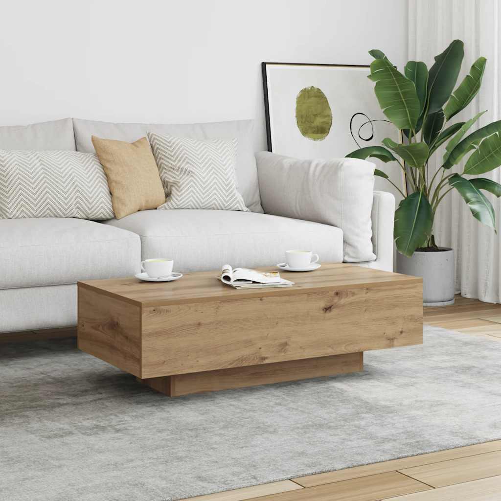 Wooden Coffee Table 100cm Wide Rectangular - Vantage Home