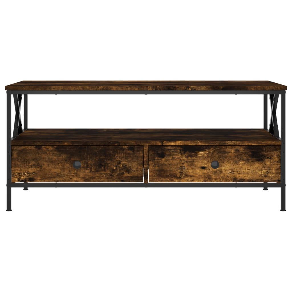 Wooden Coffee Table 100cm Wide With 2 Drawers - Vantage Home