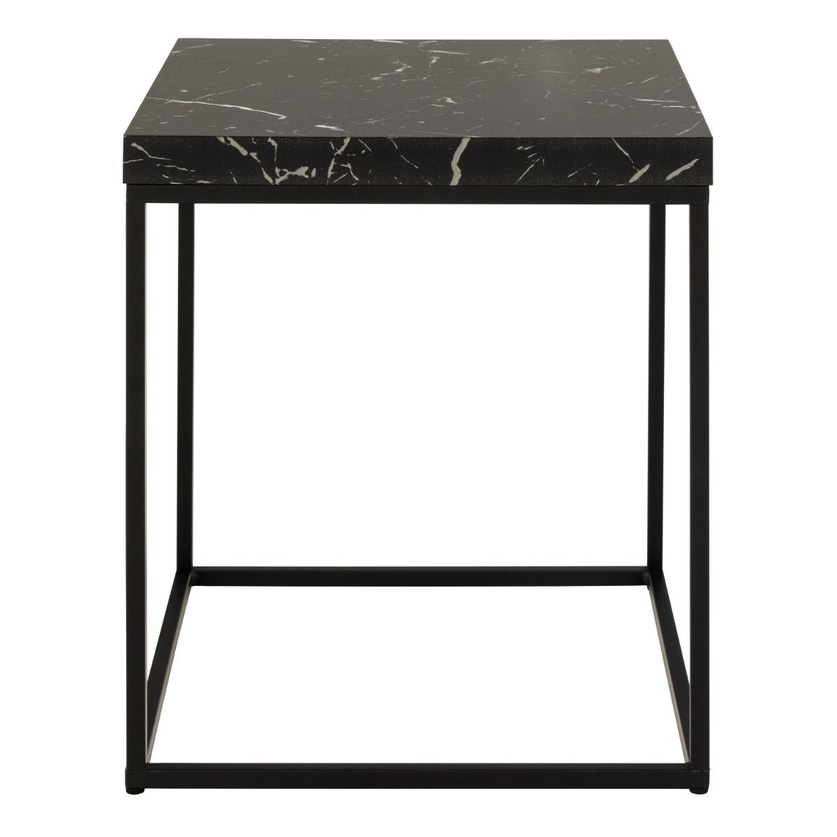 Wooden Coffee Table 40cm Square in Marble Effect - Barossa