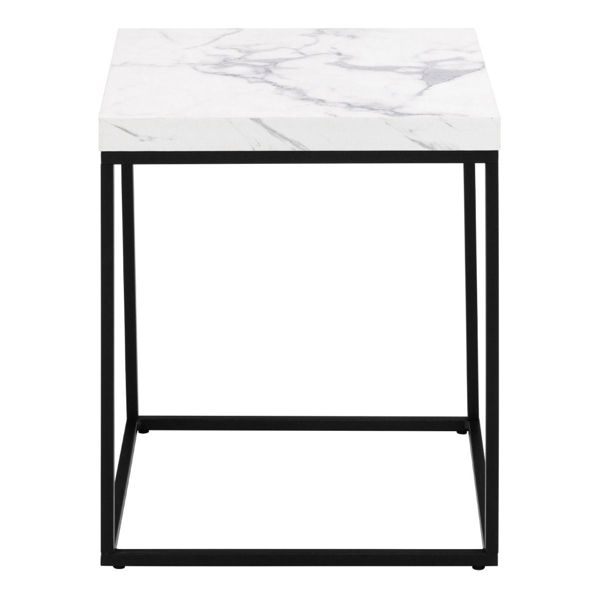 Wooden Coffee Table 40cm Square in Marble Effect - Barossa