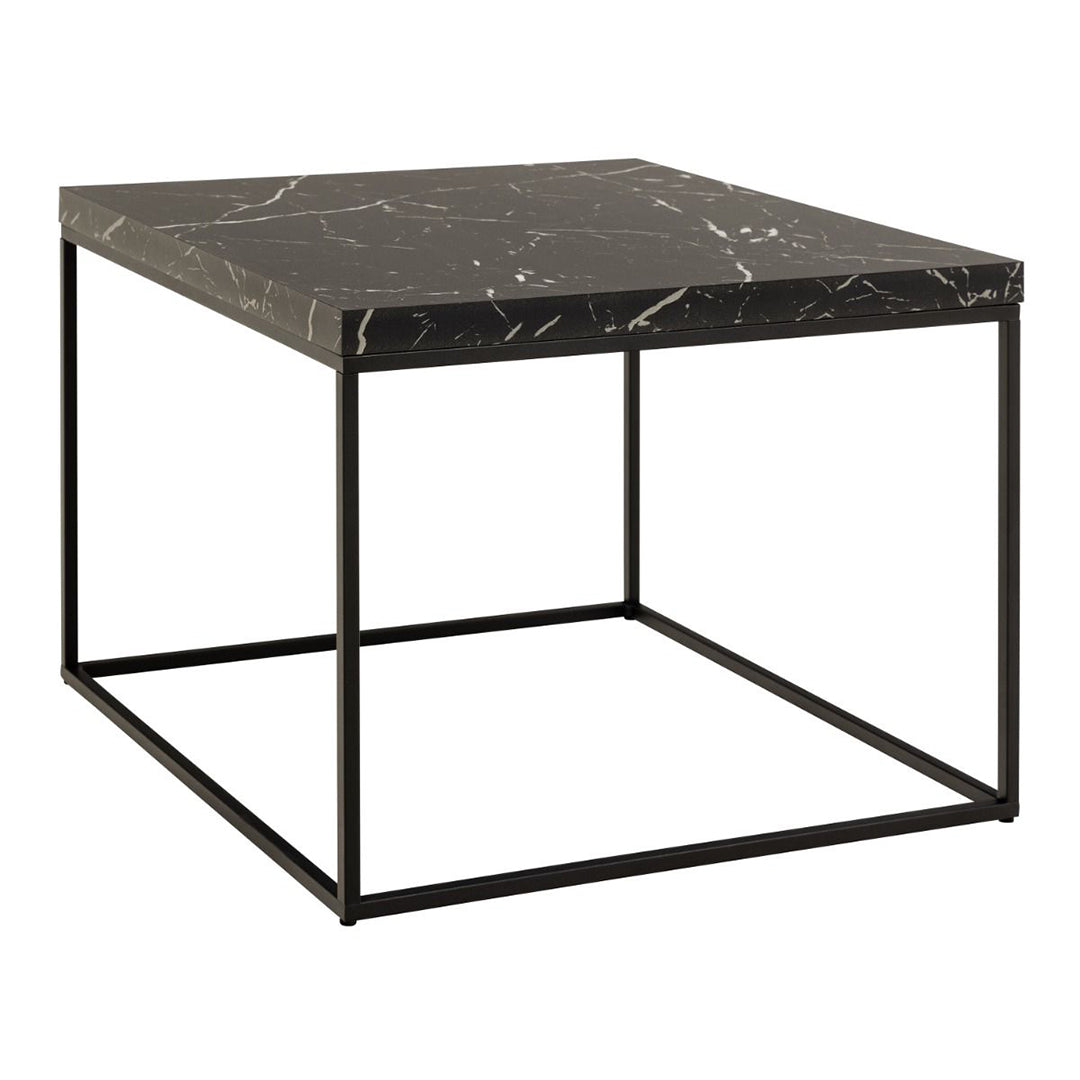 Wooden Coffee Table 60cm Square in Marble Effect - Barossa