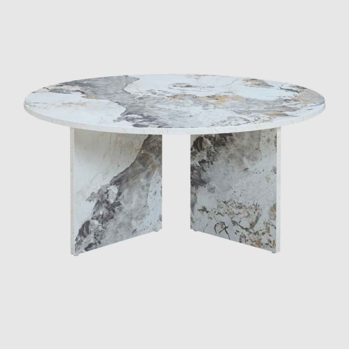 Wooden Coffee Table 80cm Wide Round - Aura