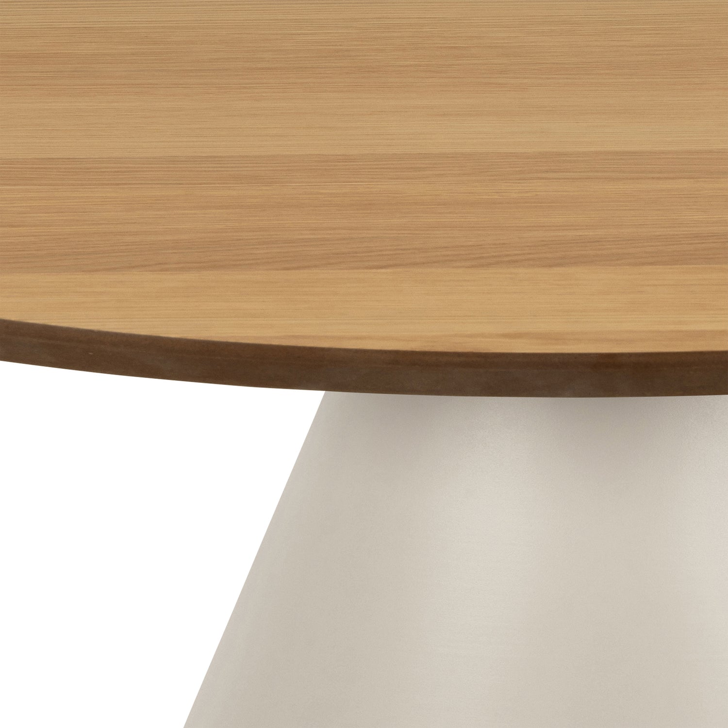 Wooden Coffee Table 85cm Wide Round With Oak Top - Soli