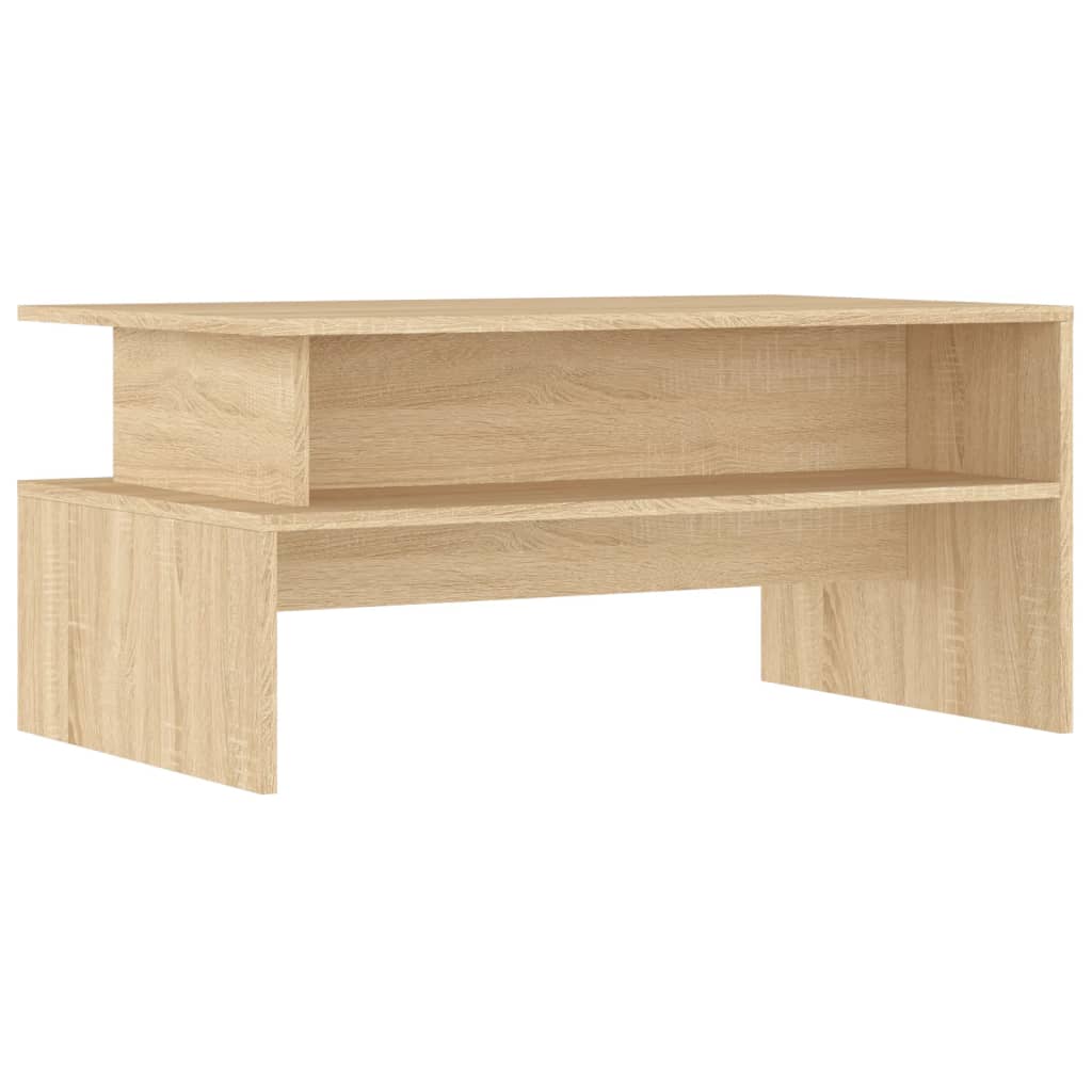 Wooden Coffee Table 90cm Wide With Shelf - Vantage Home